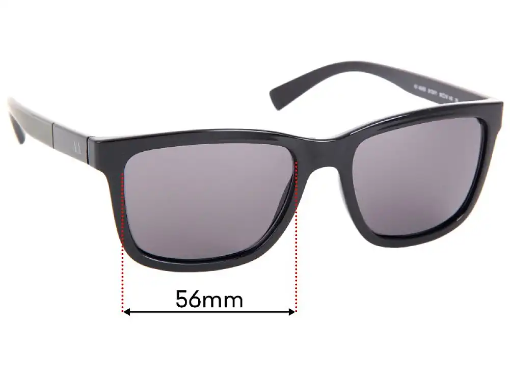 Sunglass Fix Verres de Remplacement pour Armani Exchange AX 4045S - 56mm Wide Sunglass Fix Verres de Remplacement pour Armani Exchange AX 4045S - 56mm Wide