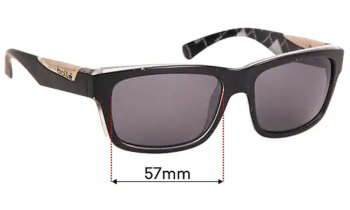 Sunglass Fix Lentilles de Remplacement pour Bolle Jude - 57mm Wide Bolle Jude Lentilles de Remplacement 57mm wide