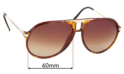 Sunglass Fix Verres de Remplacement pour Carrera 5595 - 60mm Wide Sunglass Fix Verres de Remplacement pour Carrera 5595 - 60mm Wide