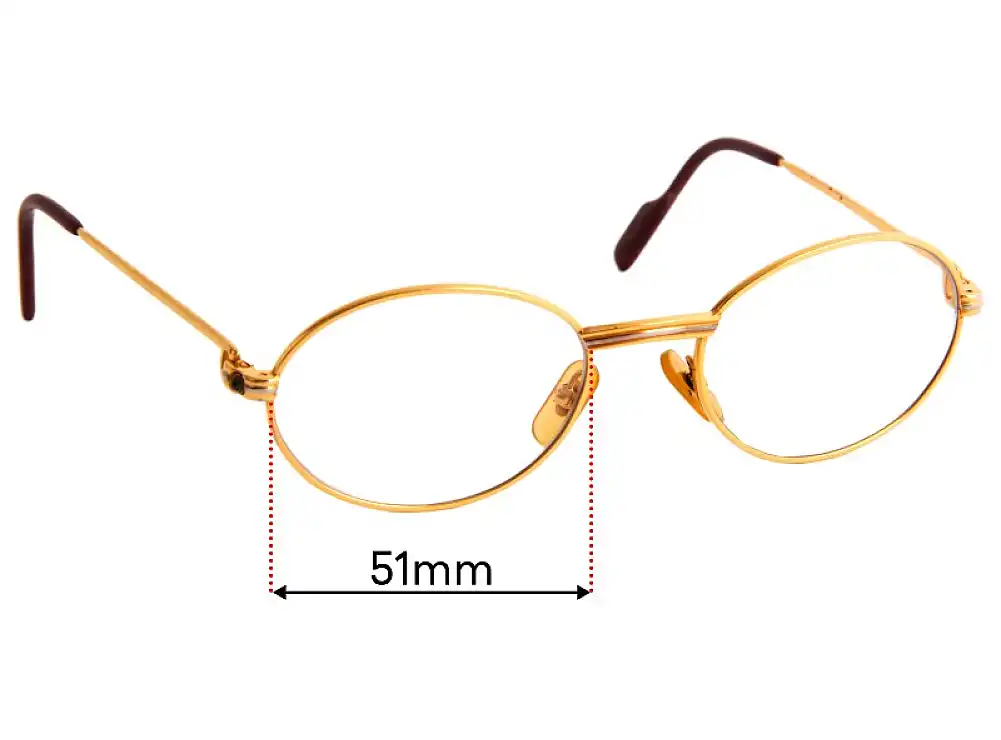 Sunglass Fix Verres de Remplacement pour Cartier Unknown - 51mm Wide Sunglass Fix Verres de Remplacement pour Cartier Unknown - 51mm Wide