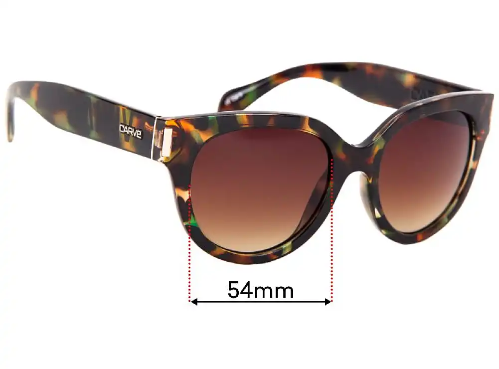 Sunglass Fix Verres de Remplacement pour Carve Vivian - 54mm Wide Sunglass Fix Verres de Remplacement pour Carve Vivian - 54mm Wide