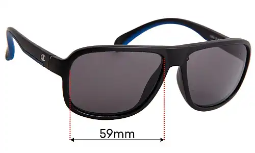 Sunglass Fix Verres de Remplacement pour Champion CU6054 - 59mm Wide Sunglass Fix Verres de Remplacement pour Champion CU6054 - 59mm Wide