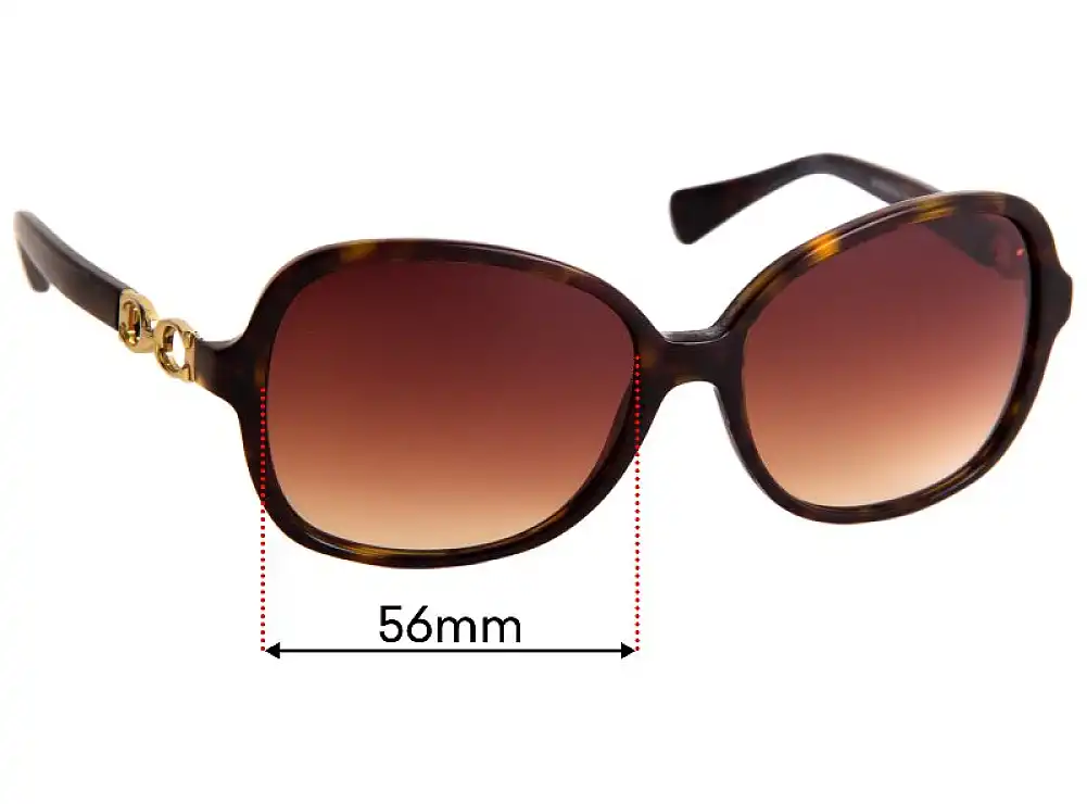 Sunglass Fix Verres de Remplacement pour Coach HC8123 Cole - 56mm Wide Sunglass Fix Verres de Remplacement pour Coach HC8123 Cole - 56mm Wide