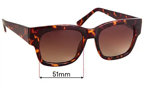 Sunglass Fix Verres de Remplacement pour Cole Haan C16130 - 51mm Wide Sunglass Fix Verres de Remplacement pour Cole Haan C16130 - 51mm Wide