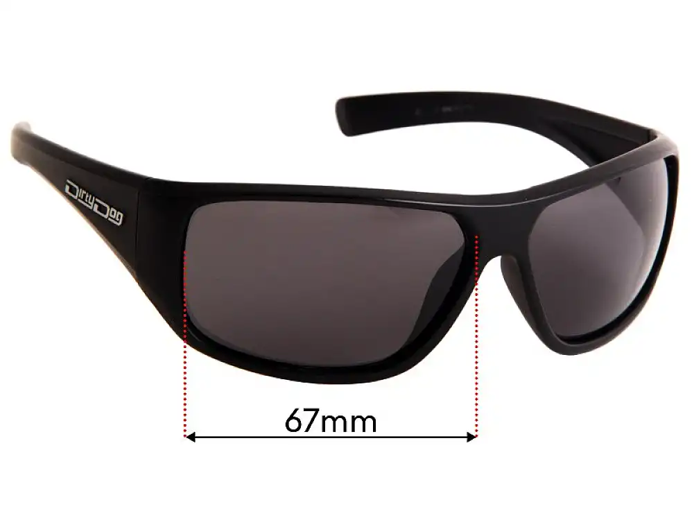 Sunglass Fix Verres de Remplacement pour Dirty Dog Wicked - 67mm Wide Sunglass Fix Verres de Remplacement pour Dirty Dog Wicked - 67mm Wide