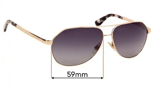 Sunglass Fix Lentilles de Remplacement pour Dolce & Gabbana DG2144 - 59mm Wide Dolce & Gabbana DG2144 Lentilles de Remplacement 59mm wide