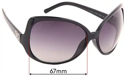 Sunglass Fix Verres de Remplacement pour Dolce & Gabbana DG6035 - 67mm Wide Sunglass Fix Verres de Remplacement pour Dolce & Gabbana DG6035 - 67mm Wide