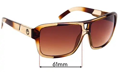 Sunglass Fix Lentilles de Remplacement pour Dragon The Jam - 61mm Wide Dragon The Jam Lentilles de Remplacement 61mm wide