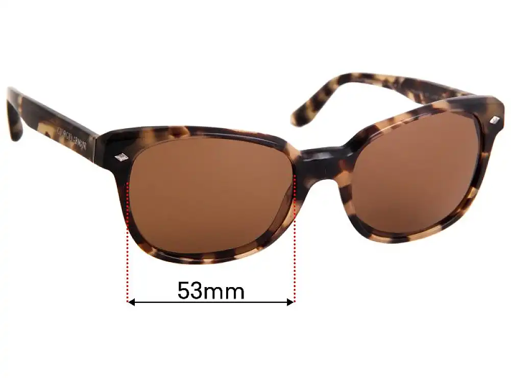 Sunglass Fix Verres de Remplacement pour Giorgio Armani AR 8067 - 53mm Wide Sunglass Fix Verres de Remplacement pour Giorgio Armani AR 8067 - 53mm Wide