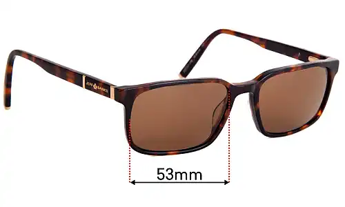 Sunglass Fix Verres de Remplacement pour Jeff Banks JB Blaise - 53mm Wide Sunglass Fix Verres de Remplacement pour Jeff Banks JB Blaise - 53mm Wide