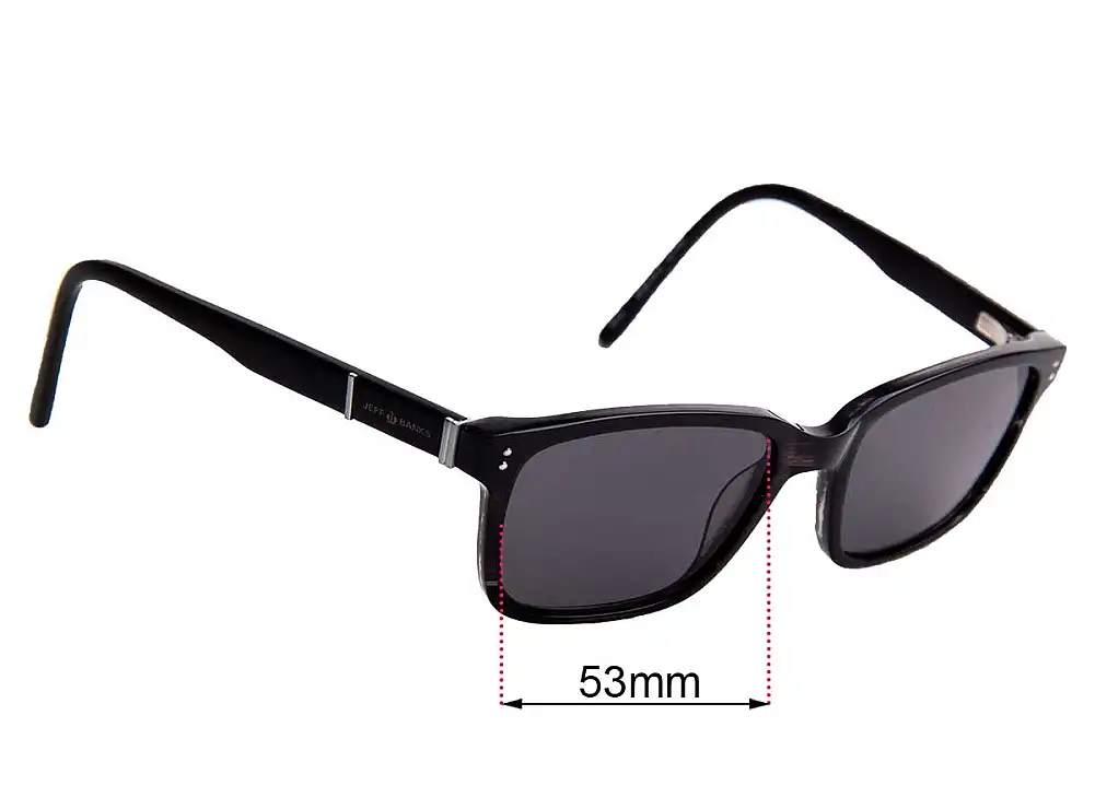Sunglass Fix Verres de Remplacement pour Jeff Banks JB Sun Rx 02 - 53mm Wide Sunglass Fix Verres de Remplacement pour Jeff Banks JB Sun Rx 02 - 53mm Wide