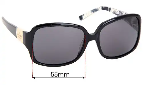 Sunglass Fix Verres de Remplacement pour Kate Spade Lulu2/P/S - 55mm Wide Sunglass Fix Verres de Remplacement pour Kate Spade Lulu2/P/S - 55mm Wide