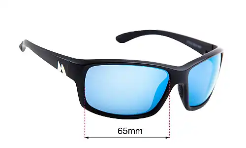 Sunglass Fix Lentilles de Remplacement pour Mako 9604 MO1 - 65mm Wide Mako 9604 MO1 Lentilles de Remplacement 65mm wide