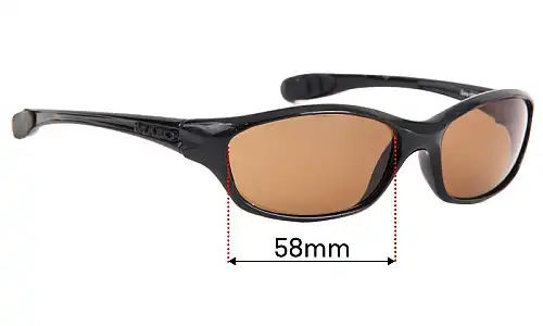 Sunglass Fix Verres de Remplacement pour Mako Gone 9380 - 58mm Wide Sunglass Fix Verres de Remplacement pour Mako Gone 9380 - 58mm Wide