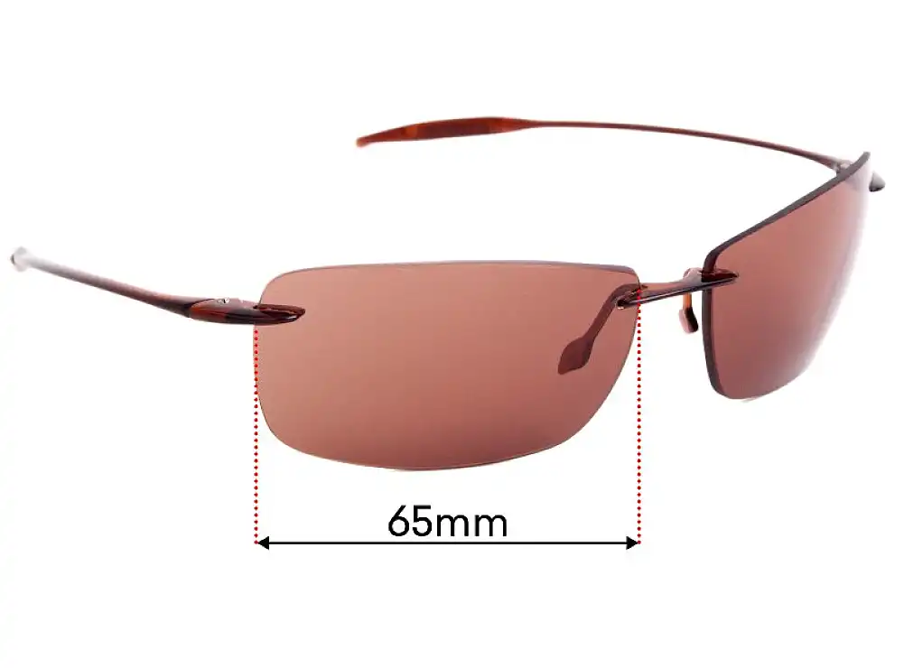 Sunglass Fix Verres de Remplacement pour Maui Jim MJ423 Lighthouse - 65mm Wide Sunglass Fix Verres de Remplacement pour Maui Jim MJ423 Lighthouse - 65mm Wide