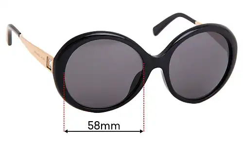 Sunglass Fix Lentilles de Remplacement pour Michael Kors MK2015BF Willa I - 58mm Wide Michael Kors MK2015BF Willa I Lentilles de Remplacement 58mm wide