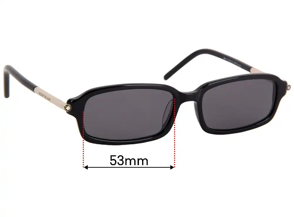 Sunglass Fix Verres de Remplacement pour Montblanc MB 115 - 53mm Wide Sunglass Fix Verres de Remplacement pour Montblanc MB 115 - 53mm Wide