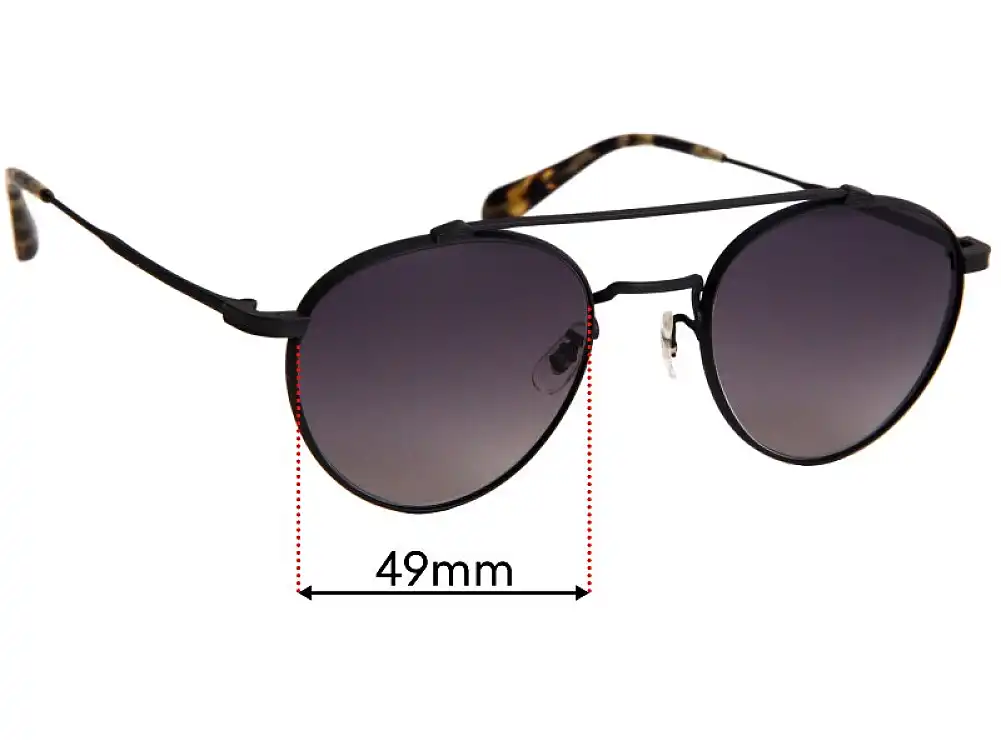 Sunglass Fix Verres de Remplacement pour Oliver Peoples OV1223ST Watts Sun - 49mm Wide Sunglass Fix Verres de Remplacement pour Oliver Peoples OV1223ST Watts Sun - 49mm Wide