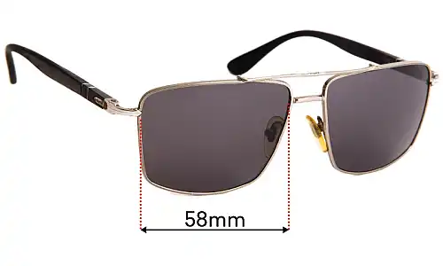 Sunglass Fix Lentilles de Remplacement pour Persol 2430-S - 58mm Wide Persol 2430-S Lentilles de Remplacement 58mm wide