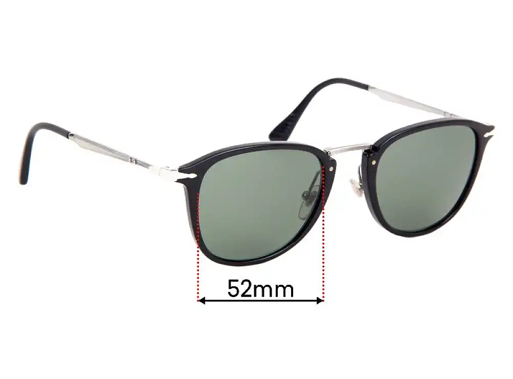 Sunglass Fix Lentilles de Remplacement pour Persol 3165-S - 52mm Wide Sunglass Fix Lentilles de Remplacement pour Persol 3165-S - 52mm Wide