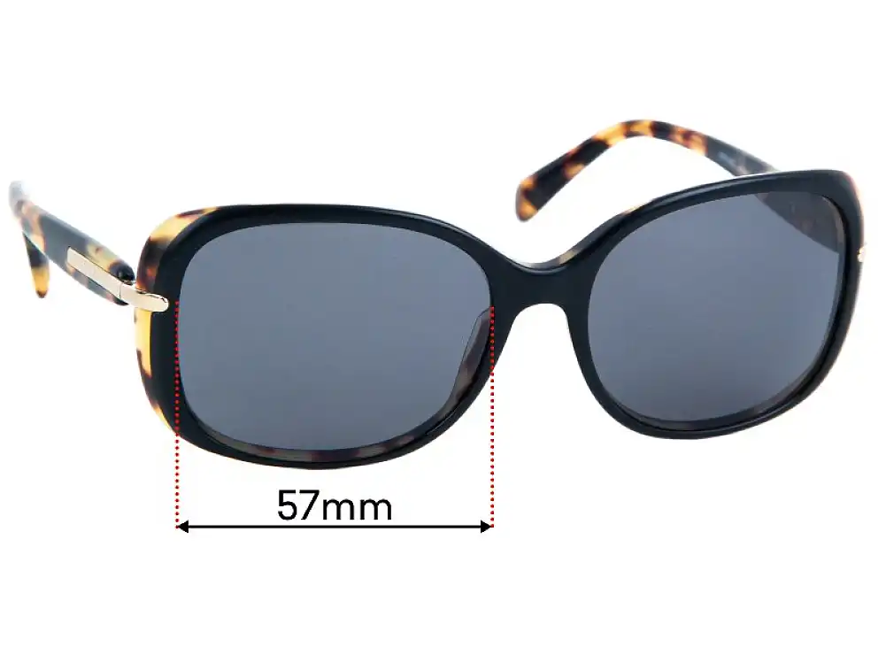 Sunglass Fix Lentilles de Remplacement pour Prada SPR08O - 57mm Wide Sunglass Fix Lentilles de Remplacement pour Prada SPR08O - 57mm Wide