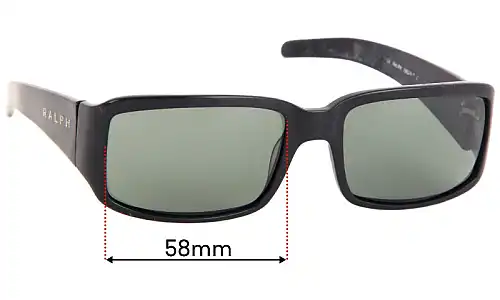Sunglass Fix Lentilles de Remplacement pour Polo Ralph 7563/N/S - 58mm Wide Polo Ralph 7563/N/S Lentilles de Remplacement 58mm wide
