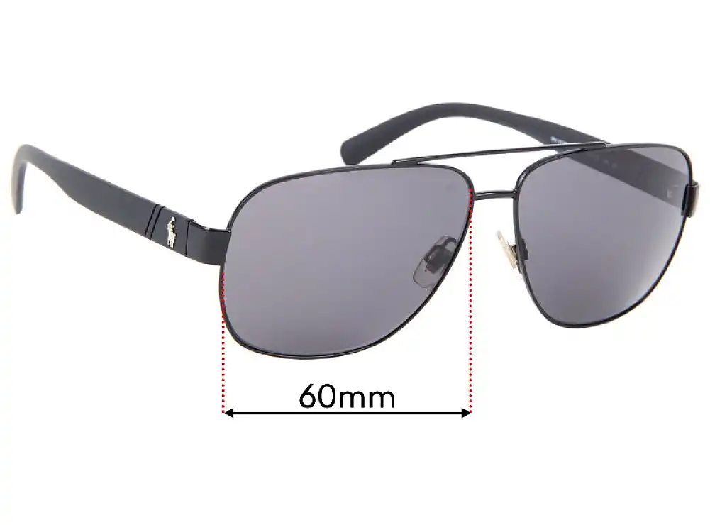 Sunglass Fix Verres de Remplacement pour Polo Polo PH 3110 - 60mm Wide Sunglass Fix Verres de Remplacement pour Polo Polo PH 3110 - 60mm Wide