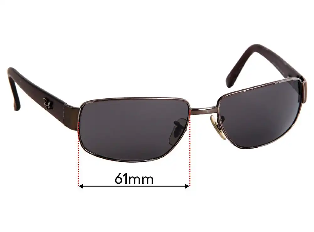 Sunglass Fix Lentilles de Remplacement pour Ray-Ban RB3189 Leather II - 61mm Wide Sunglass Fix Lentilles de Remplacement pour Ray-Ban RB3189 Leather II - 61mm Wide