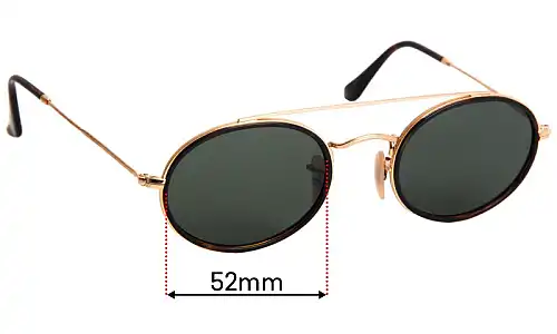 Sunglass Fix Lentilles de Remplacement pour Ray-Ban RB3847-N - 52mm Wide Ray-Ban RB3847-N Lentilles de Remplacement 52mm wide