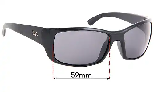 Sunglass Fix Lentilles de Remplacement pour Ray-Ban RB4149 - 59mm Wide Ray-Ban RB4149 Lentilles de Remplacement 59mm wide