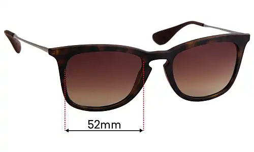 Sunglass Fix Lentilles de Remplacement pour Ray-Ban RB4221-F - 52mm Wide Ray-Ban RB4221-F Lentilles de Remplacement 52mm wide