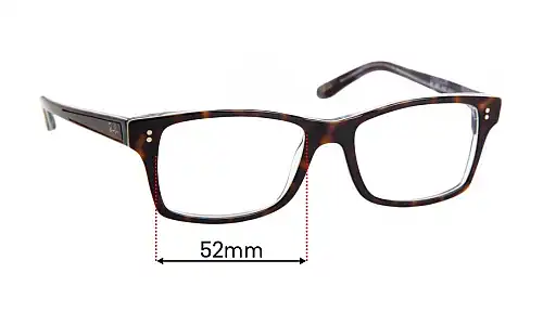 Sunglass Fix Lentilles de Remplacement pour Ray-Ban RB5255 - 53mm Wide Ray-Ban RB5255 Lentilles de Remplacement 53mm wide