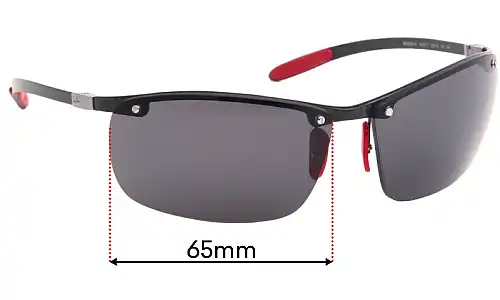 Sunglass Fix Verres de Remplacement pour Ray-Ban RB8305-M Tech - 65mm Wide Ray-Ban RB8305-M Tech Verres de Remplacement 65mm wide