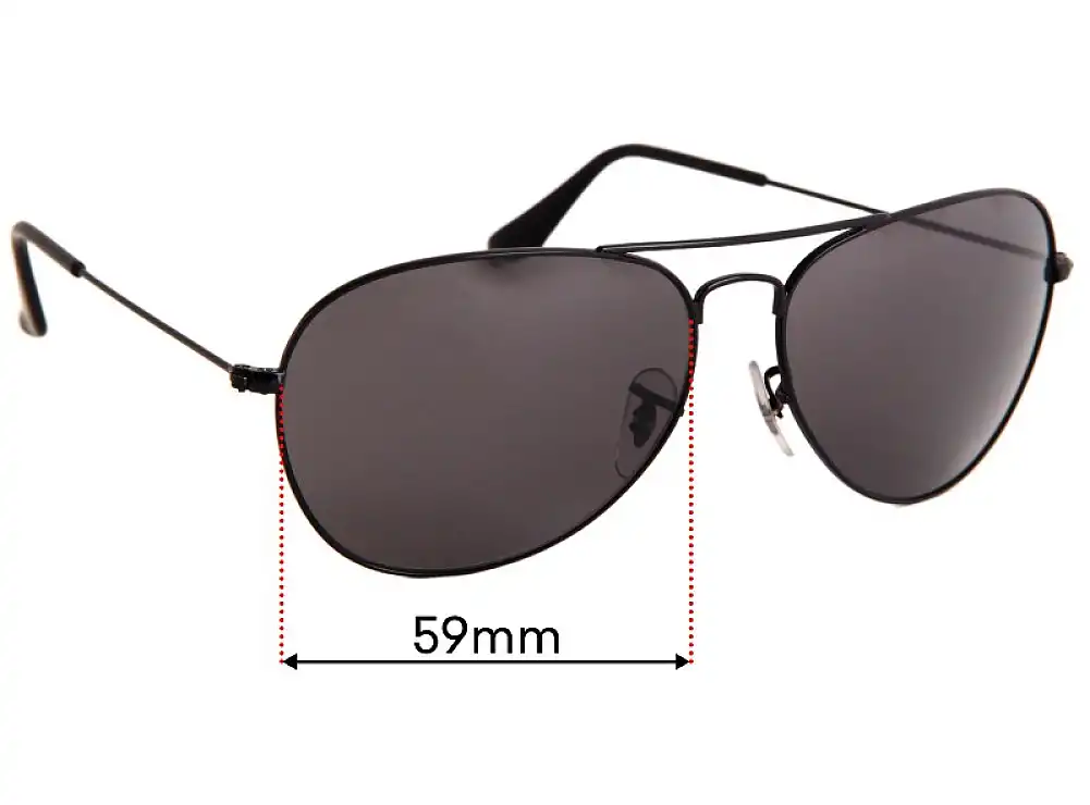 Sunglass Fix Verres de Remplacement pour Ray-Ban RB3432 - 59mm Wide Sunglass Fix Verres de Remplacement pour Ray-Ban RB3432 - 59mm Wide
