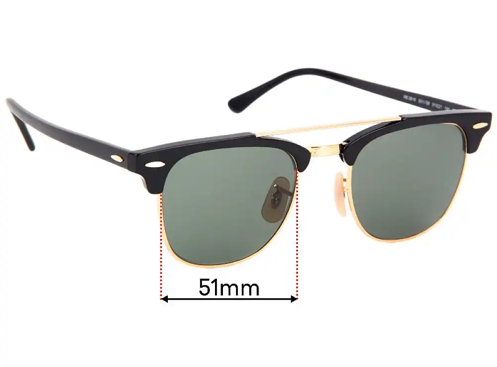 Sunglass Fix Lentilles de Remplacement pour Ray-Ban RB3816 - 51mm Wide Sunglass Fix Lentilles de Remplacement pour Ray-Ban RB3816 - 51mm Wide