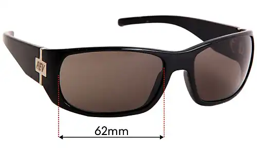Sunglass Fix Verres de Remplacement pour Rev Unknown Model - 41mm - 62mm Wide Sunglass Fix Verres de Remplacement pour Rev Unknown Model - 41mm - 62mm Wide