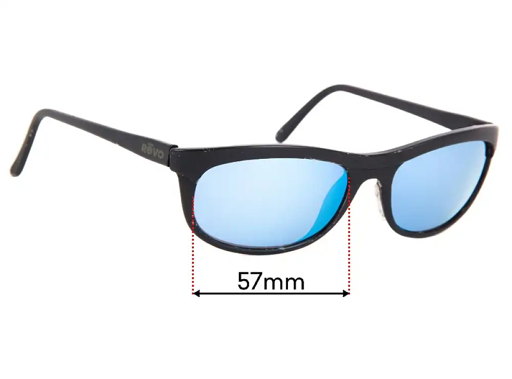 Sunglass Fix Lentilles de Remplacement pour Revo 1001- 001 Vintage - 57mm Wide Sunglass Fix Lentilles de Remplacement pour Revo 1001- 001 Vintage - 57mm Wide