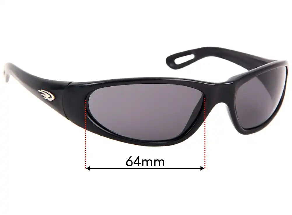 Sunglass Fix Verres de Remplacement pour Ryders Unknown - 64mm Wide Sunglass Fix Verres de Remplacement pour Ryders Unknown - 64mm Wide