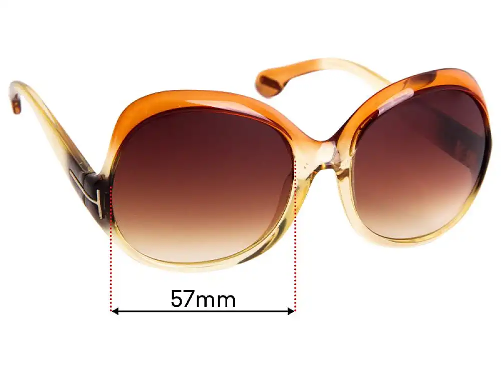 Sunglass Fix Verres de Remplacement pour Tom Ford Marcella TF5095 - 57mm Wide Sunglass Fix Verres de Remplacement pour Tom Ford Marcella TF5095 - 57mm Wide