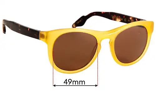 Sunglass Fix Verres de Remplacement pour Vinyl Factory Pizzorno - 49mm Wide Sunglass Fix Verres de Remplacement pour Vinyl Factory Pizzorno - 49mm Wide