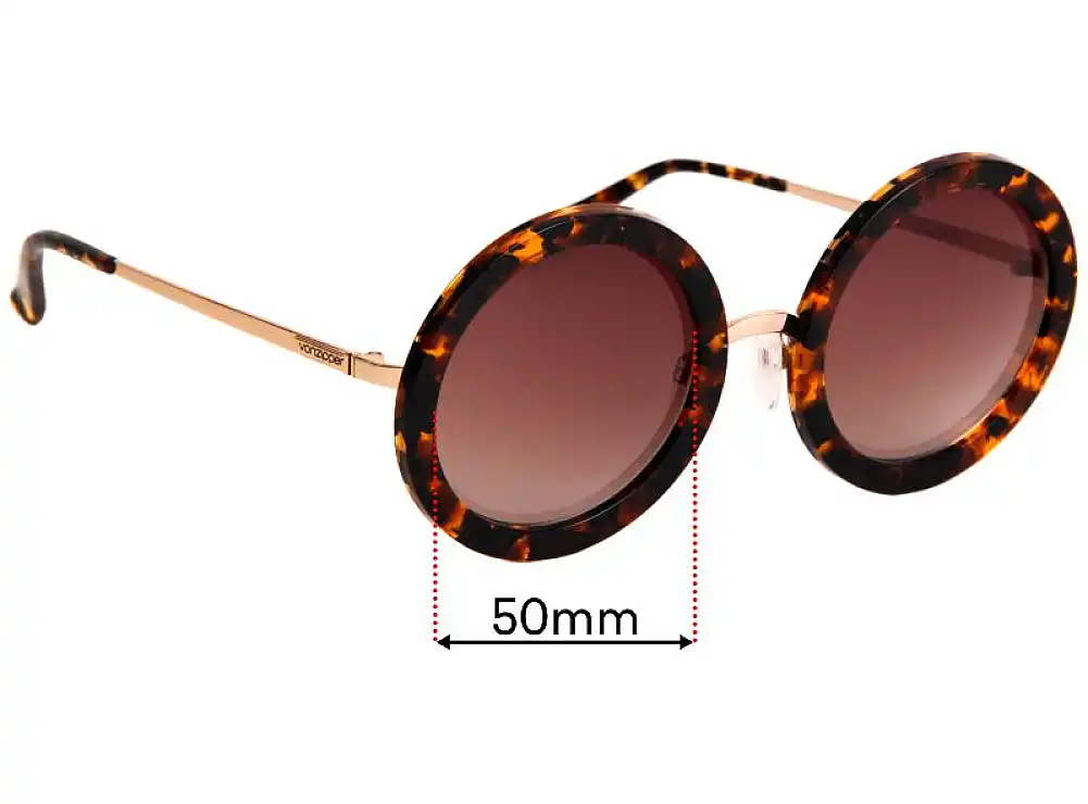 Sunglass Fix Verres de Remplacement pour Von Zipper Fling - 50mm Wide Sunglass Fix Verres de Remplacement pour Von Zipper Fling - 50mm Wide