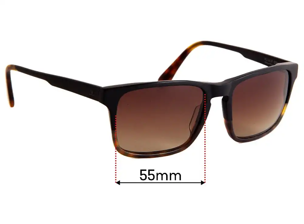 Sunglass Fix Verres de Remplacement pour Vuarnet District VL1619 - 55mm Wide Sunglass Fix Verres de Remplacement pour Vuarnet District VL1619 - 55mm Wide