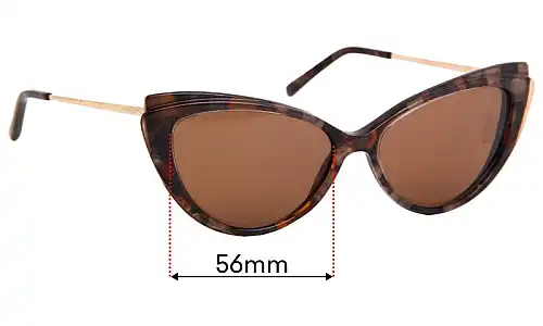 Sunglass Fix Lentilles de Remplacement pour Yves Saint Laurent YSL6346/S - 56mm Wide Yves Saint Laurent YSL6346/S Lentilles de Remplacement 56mm wide