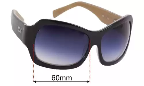 Sunglass Fix Lentilles de Remplacement pour AM Eyewear Jojo - 60mm Wide - Side View AM Eyewear Jojo Lentilles de Remplacement 60mm wide - Side View