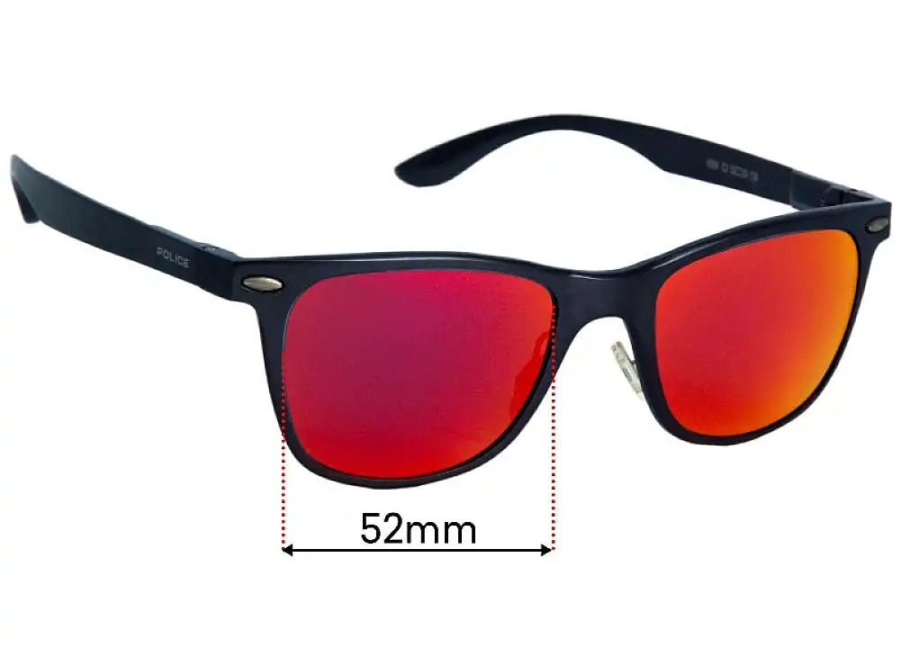 Sunglass Fix Lentilles de Remplacement pour Police 8559 - 52mm Wide Sunglass Fix Lentilles de Remplacement pour Police 8559 - 52mm Wide
