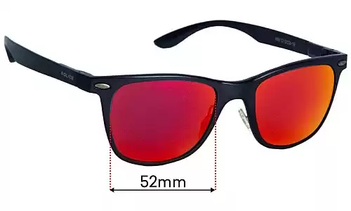 Sunglass Fix Lentilles de Remplacement pour Police 8559 - 52mm Wide Police 8559 Lentilles de Remplacement 52mm wide