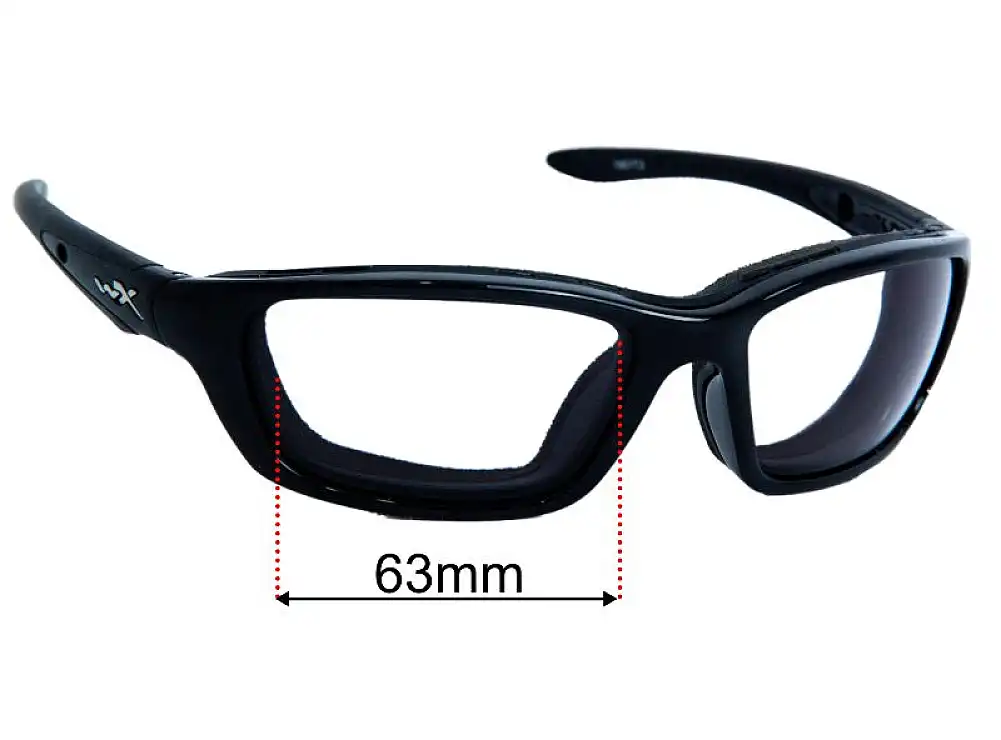 Sunglass Fix Lentilles de Remplacement pour Wiley X Brick - 63mm Wide Sunglass Fix Lentilles de Remplacement pour Wiley X Brick - 63mm Wide