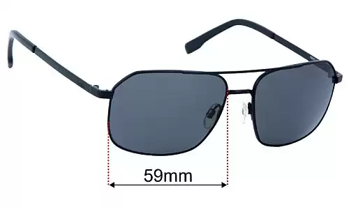 Sunglass Fix Lentilles de Remplacement pour Bolle Navis - 59mm Wide Bolle Navis Lentilles de Remplacement 59mm wide