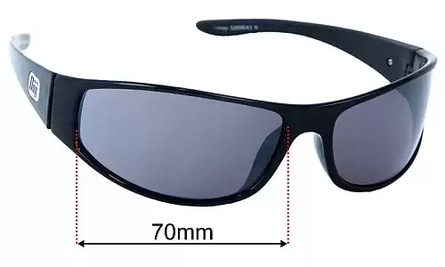 Sunglass Fix Lentilles de Remplacement pour Dirty Dog Monkey - 70mm Wide Dirty Dog Monkey Lentilles de Remplacement 70mm wide