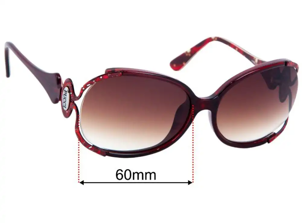 Sunglass Fix Replacement Lenses for Emilio Pucci EP608S - 60mm Wide Sunglass Fix Replacement Lenses for Emilio Pucci EP608S - 60mm Wide